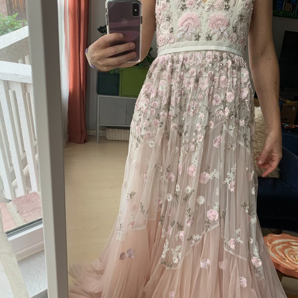 Needle & Thread trailing tiered gown - Picture 2 of 5
